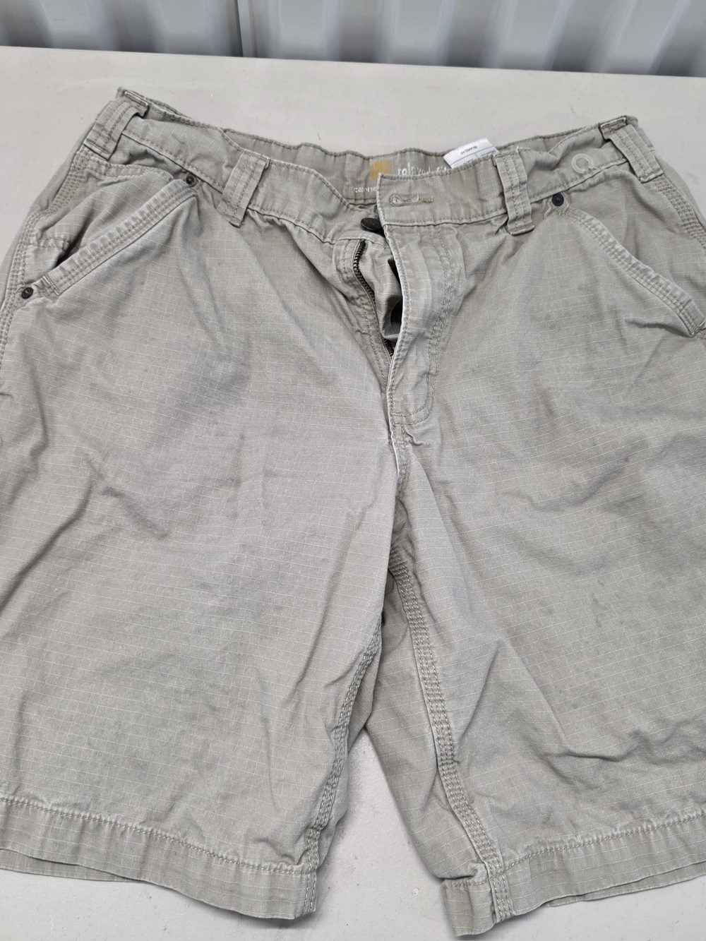 Carhartt Ripstop Relax Fit Beige Shorts Men's Size 33x10